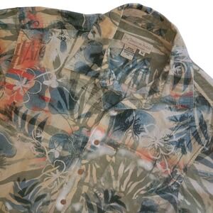 The Territory Ahead Floral Camp Shirt Tropical Hawaiian Button Up Size M